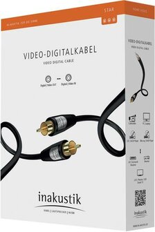 Inakustik Star Digitale 75 Ohm AV-kabel RCA&lt;&gt;RCA | Audiokabels digitaal