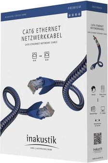 Inakustik Premium CAT6 flex kabel 2xRJ45 - &Oslash;6,8mm SF/UTP AWG24 | Netwerkkabel CAT