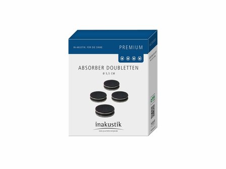 Inakustik Premium demper doublette &Oslash; 55mm chrome ring (4 stuks)