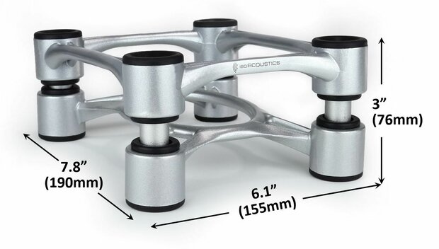 Iso Acoustics Aperta 100 zilver